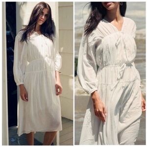 Ciao Lucia Terina Tiered White Midi Dress